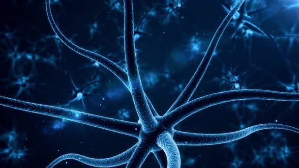 Nöron Ağı Çalışma Konsepti Iletişim Bilimi Bağlantı Teknolojisi Bilgisayarı — Stok video