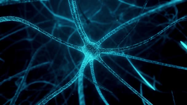 Abstract Fundal Creier Sistem Lucru Inteligență Știință Creier — Videoclip de stoc