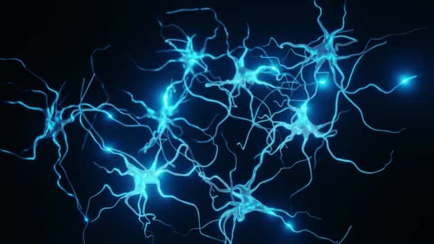 神経細胞ネットワーク科学神経生物学脳コミュニケーション科学接続ビジネス — ストック動画