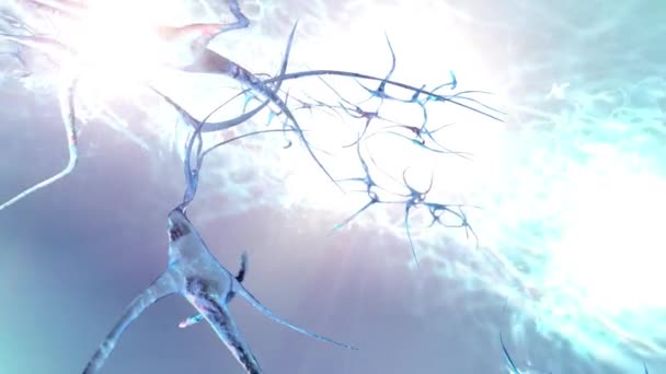Abstrakter Hintergrund Gehirn System Arbeit Intelligenz Wissenschaft Gehirne — Stockvideo