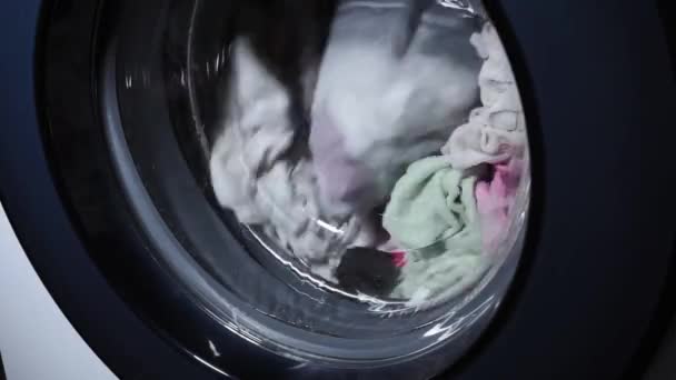 Concept Machine Laver Blanchisserie Service Blanchisserie Industrie Nettoyage Vêtements Industriels — Video