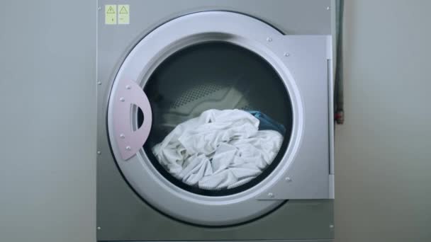 Έννοια Πλυντήριο Ρούχων Πλυντήριο Ρούχων Βιομηχανία Υπηρεσία Πλυντηρίου Καθαρισμός Βιομηχανικών — Αρχείο Βίντεο