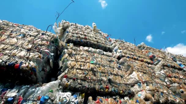 ゴミ収集管理の大きな箱分別収集された埋立地のリサイクル — ストック動画