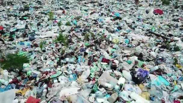 Vertedero Industrial Basura Basura Reciclaje Plástico Eliminación Del Medio Ambiente — Vídeos de Stock