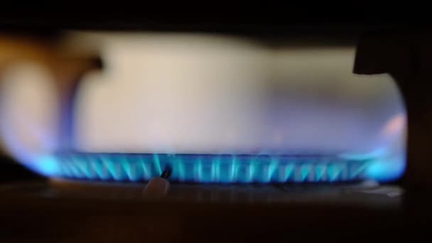 Ciepło Spalić Energia Płomień Gorący Dom Gaz Elektryczny Wnętrze Ogień — Wideo stockowe