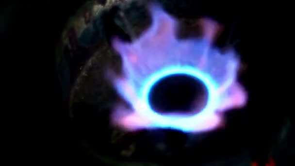 Palnik Górny Piec Zapalający Slow Motion Jedzenie Sprzęt Gotowania Zapłon — Wideo stockowe