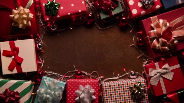 Natale Vacanza Rosso Bianco Amore Regalo Anno Celebrazione Nastro Sfondo — Video Stock