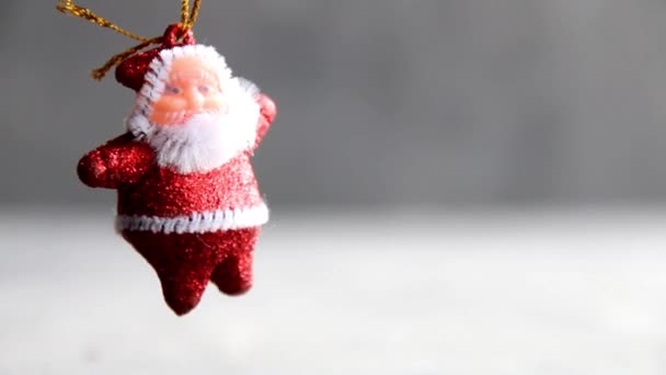 Animace Santa Claus Panenka Vánoční Stromky Pozadí Vločkami Falling Kopie — Stock video