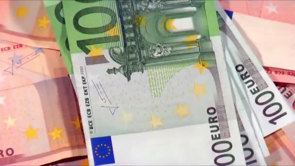 Osoba Počítající Euro Ručně Koncept Europankovky Evropské Bankovky Účet Finanční — Stock video