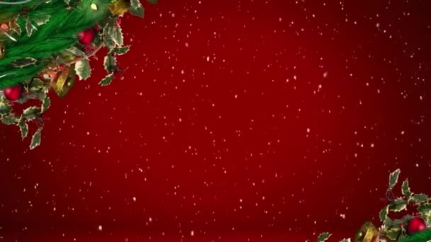 Bilder Jul Dekoration Med Grannlåt Ljus För Kopia Utrymme Textmall — Stockvideo