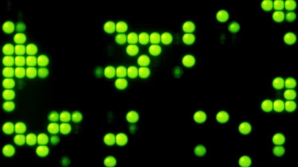 动画服务器灯号在房间数据可视化连接架与电信服务器房间 — 图库视频影像