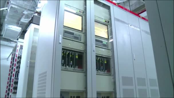 Cloud Computing Datenspeicherung Rendering Server Raum Rechenzentrum Backup Bergbau Hosting — Stockvideo