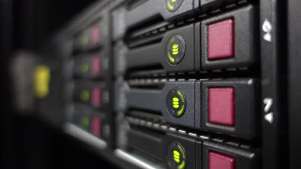 Cloud Computing Data Opslag Rendering Server Room Datacenter Back Mijnbouw — Stockvideo
