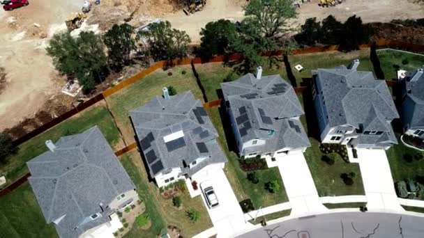 Aerial Establishing Suburban Neighborhood Residential Home Community Suburb Real Estate — Stock Video