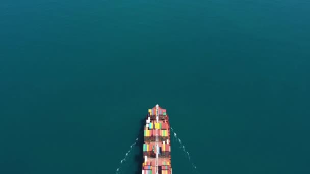 Container Navă Mare Industrie Transport Marfă Transport Marfă Aerial Top — Videoclip de stoc