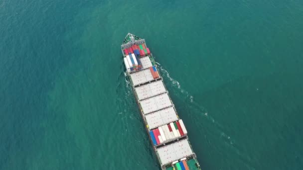 Navio Carga Contentores Porto Portuário Industrial Negócios Comerciais Exportação Importação — Vídeo de Stock