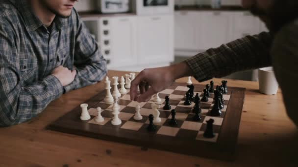 Гра Шахи Шаховій Дошці Стратегії Планування Концепції Мислення Мозку Виклик — стокове відео
