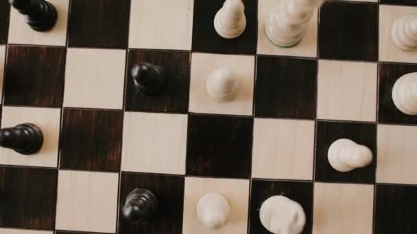 Camera Zoom Out Chess Board Game Koncepcja Sukcesu Business Sukces — Wideo stockowe