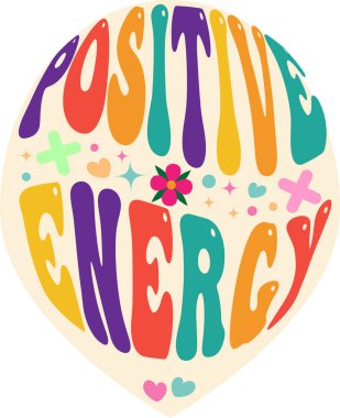 Pozitif enerji el yazısı hippi süslü harfler - pozitif enerji retro harfleri alıntısı