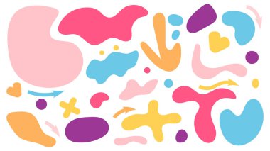 Geometrik şekilli soyut arkaplan. Vektör illüstrasyonu