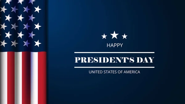 Hintergrund Design Zum Tag Des Präsidenten Banner Poster Grußkarten Vektorillustration — Stockvektor