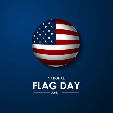 ABD 'de Bayrak Günü 14 Haziran Arkaplan Vektör İllüstrasyonu