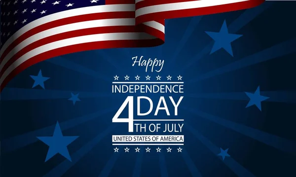 Szczęśliwego Dnia Niepodległości Lipca Usa Kontekst Design — Wektor stockowy