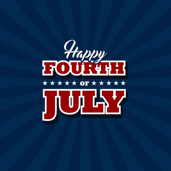 Joyeux Juillet Jour Indépendance Usa Background Design — Image vectorielle