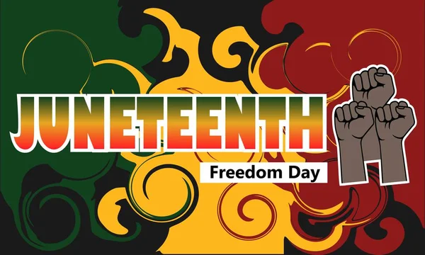 stock vector Happy Juneteenth june 19 freedom day background Vector illustration