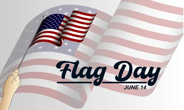 Tag Der Flagge Den Vereinigten Staaten Juni Hintergrund Vektor Illustration — Stockvektor