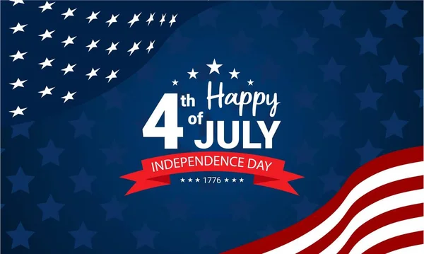 Šťastný Července Den Nezávislosti Usa Pozadí Design — Stockový vektor
