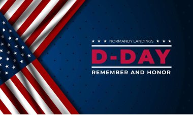 D-Day Normandy Landings June 06 Background Vector illustration clipart