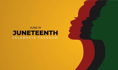 Mutlu Haziranlar. 19 Haziran Özgürlük Günü. Vektör illüstrasyonu.