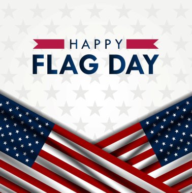 ABD 'de Bayrak Günü 14 Haziran Arkaplan Vektör İllüstrasyonu