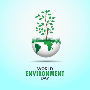 Dünya Çevre Günü Arkaplan Vektörü İllüstrasyonu