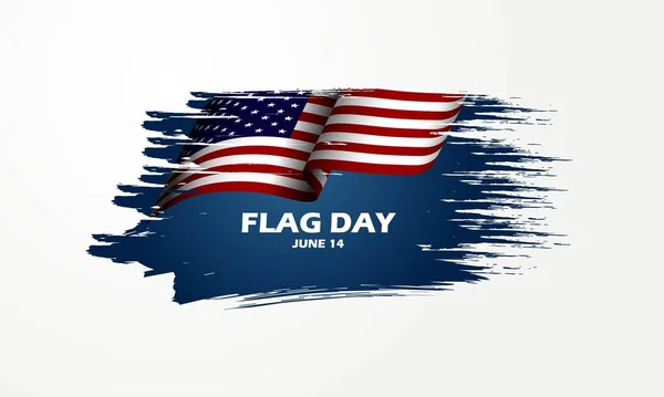 Tag Der Flagge Den Vereinigten Staaten Juni Hintergrund Vektor Illustration — Stockvektor