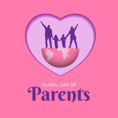 Ebeveynlerin Genel Günü arka plan vektör illüstrasyonuName