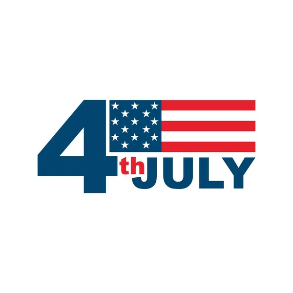7月4日独立記念日おめでとうございます 背景デザイン — ストックベクタ