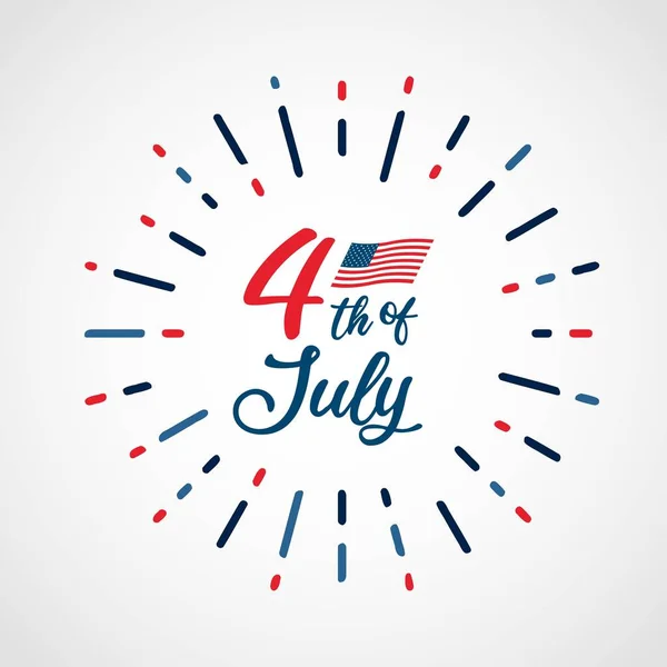 Ευτυχισμένη Ιουλίου Ημέρα Ανεξαρτησίας Ηπα Σχεδιασμός Φόντου — Διανυσματικό Αρχείο