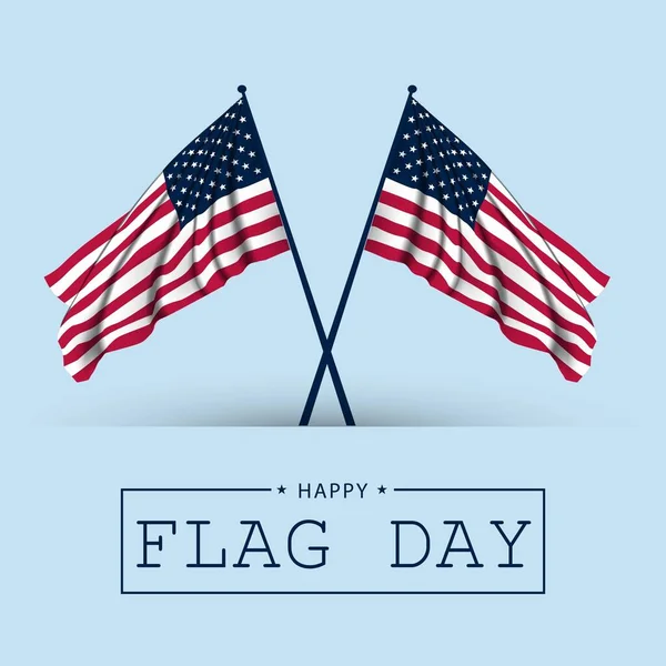 Ημέρα Σημαίας Στις Ηνωμένες Πολιτείες Ιουνίου Εικονογράφηση Διανύσματος Φόντου — Διανυσματικό Αρχείο
