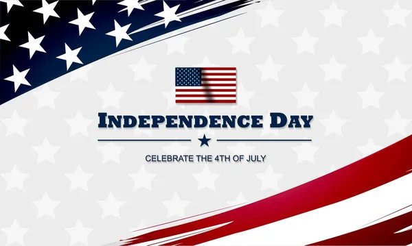 Happy Fourth July Independence Day Usa Background Design — Stock Vector