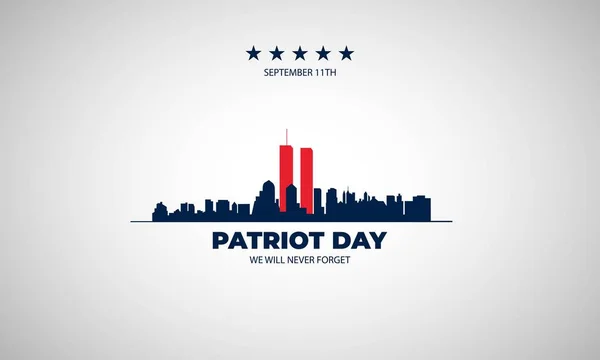 Patriot Day September Mit Hintergrundvektorillustration Aus New York City — Stockvektor