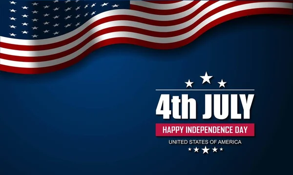 Feliz Julio Día Independencia Usa Antecedentes — Vector de stock