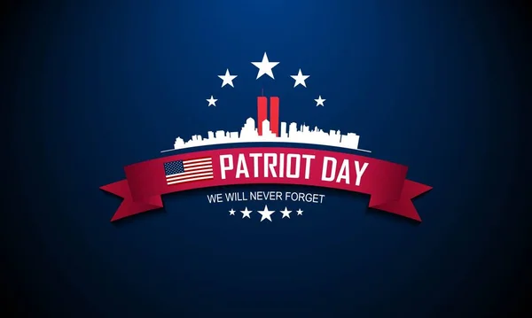 Patriot Day September Mit Hintergrundvektorillustration Aus New York City — Stockvektor