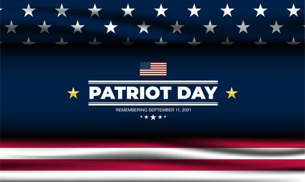 Patriot Day Setembro Com Ilustração Vetorial Fundo Cidade Nova York —  Vetores de Stock