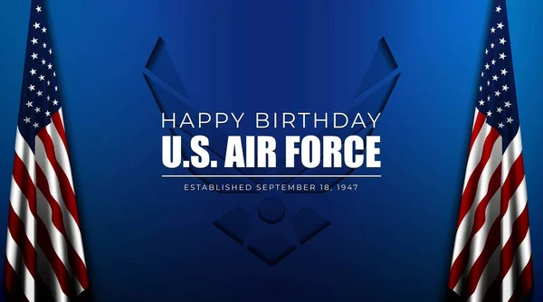 Aniversário Força Aérea Dos Eua Setembro Ilustração Vetorial Fundo — Vetor de Stock