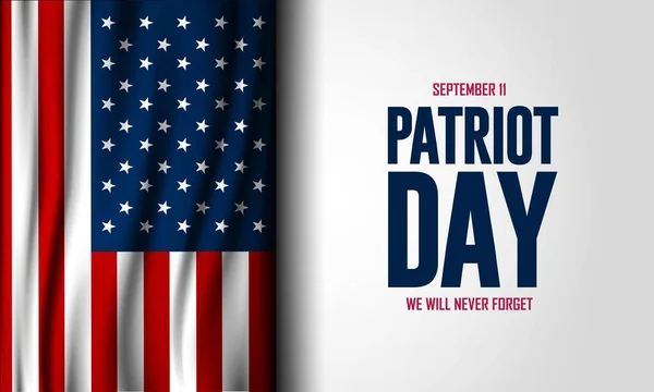 Patriot Day Szeptember Háttér Vektor Illusztráció — Stock Vector