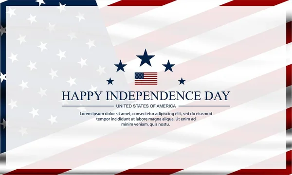 Happy Fourth July Independence Day Usa Background Design — Stock Vector
