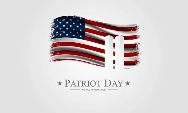 Patriot Day September Bakgrund Vektor Illustration — Stock vektor