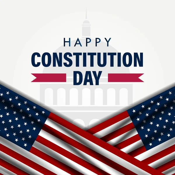 Happy Constitution Citization Day Ηνωμένες Πολιτείες Της Αμερικής 17Η Σεπτεμβρίου — Διανυσματικό Αρχείο